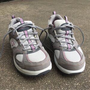 ❣️sold❣️Skechers Shape Ups Womens Size 9 Walking Shoes Gray Pink Fitness 11806